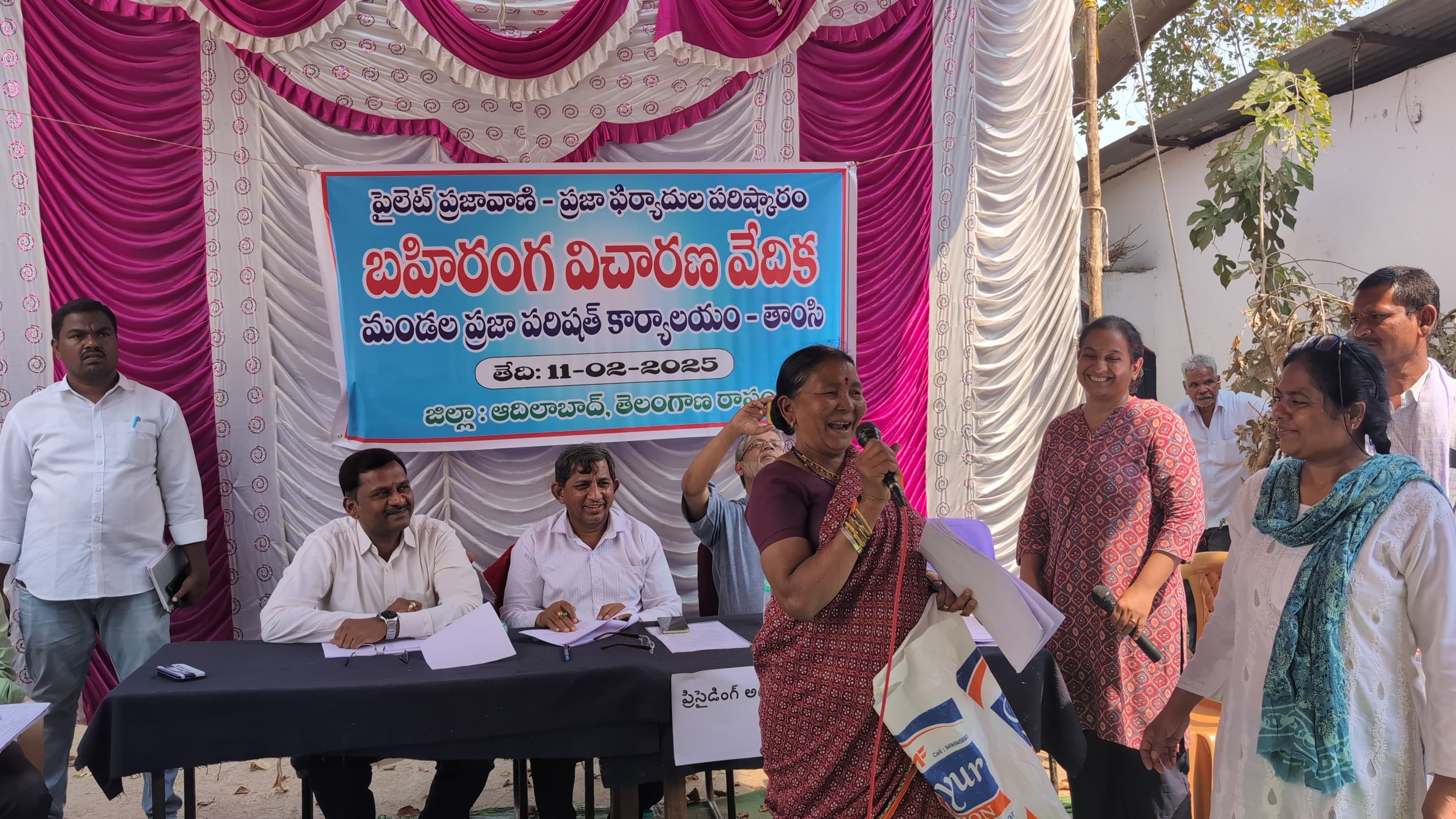 Citizen Satisfied at a Public Hearing, Tamsi, Adilabad